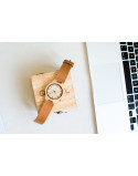 Dřevěné hodinky Qwatch - Zebrano