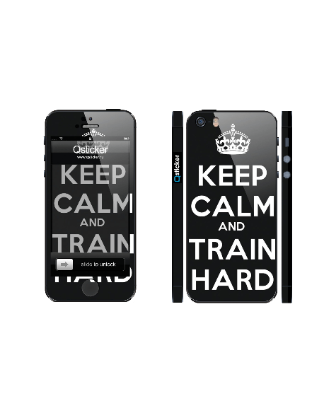 Samolepka pro iPhone SE/5s/5 - Train hard