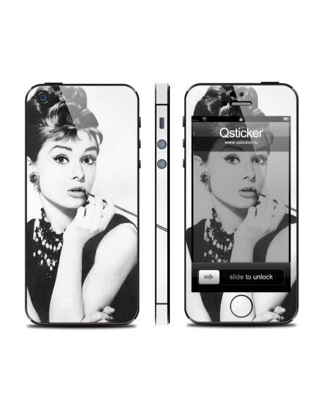 Samolepka pro iPhone SE/5s/5 - Hepburn